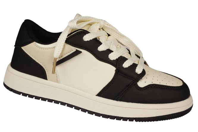 Children's sports shoes Apawwa CTC825BLBE black and white, size 32-37