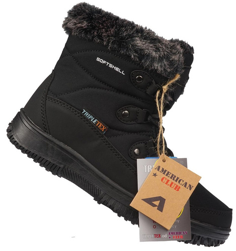 Women's winter shoes American Club DRH-41GR navy blue size 36-41