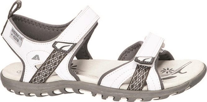 American Club DHL-130 women's sandals, black and white, sizes 37-41