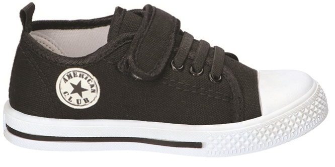 American Club CTEN-114 children's sneakers, black and navy blue, sizes 31-35