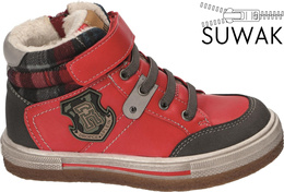 American Club BGC-25 children's winter shoes, navy blue and red, size 27-31