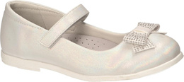 Girls' shoes American Club CXD-48 white and pink metallic, size 31-35