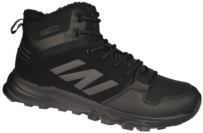 Sandic MSD6019-1M men's winter shoes, black, sizes 41-46