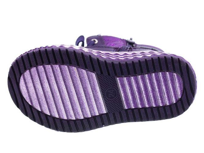 Children's purple snow boots Clibee AH703-6PU, size 22-27
