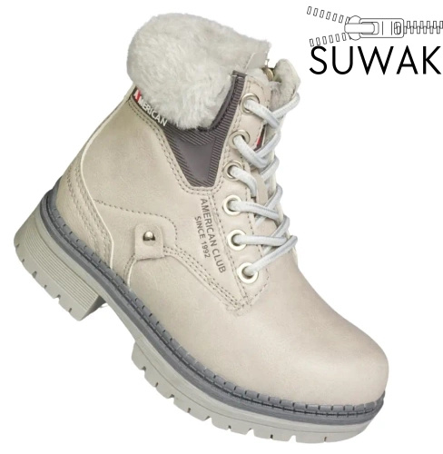 American Club BSP-03 burgundy and gray children's winter shoes, size 27-31