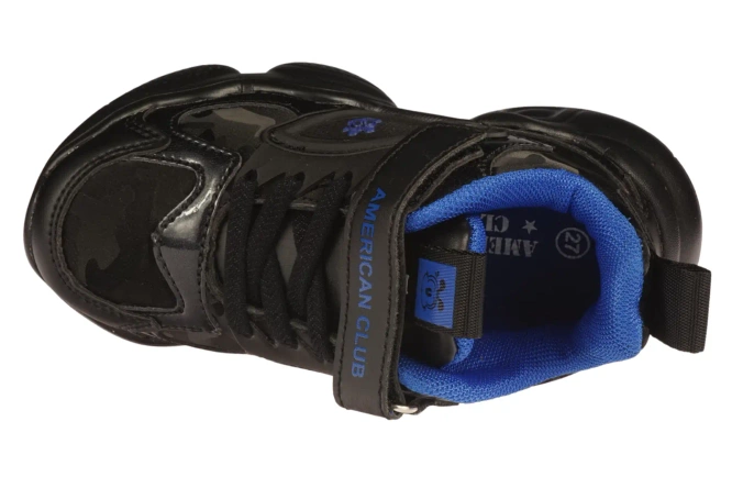 Buty sportowe dziecięce American Club BBD-14 czarno-czerwone i czarno-niebieskie rozm.27-31