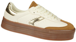 Buty sportowe damskie Badoxx DLXC-8576BEBR beżowo-brązowe rozm.36-41
