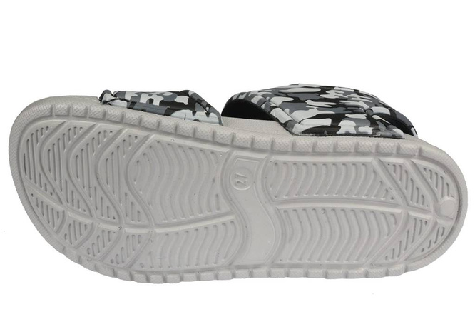 American Club BNH-70 children's pool slippers, green and gray, sizes 24-28