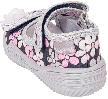 Tenisówki dziecięce Viggami EMILKA KWIATKI popielate rozm.19-25