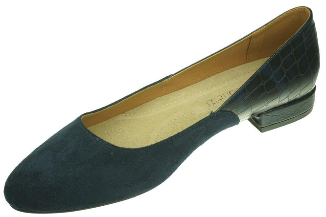 Baleriny damskie Sergio Leone DBL626-GRMI granatowe rozm.36-41