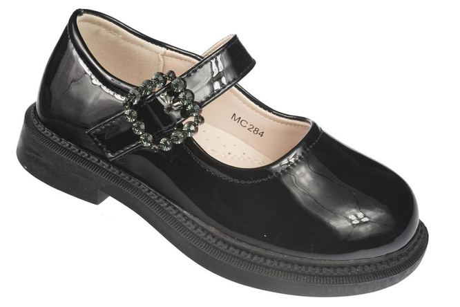 Półbuty dziewczęce Apawwa BMC284-1BL czarne rozm.26-31