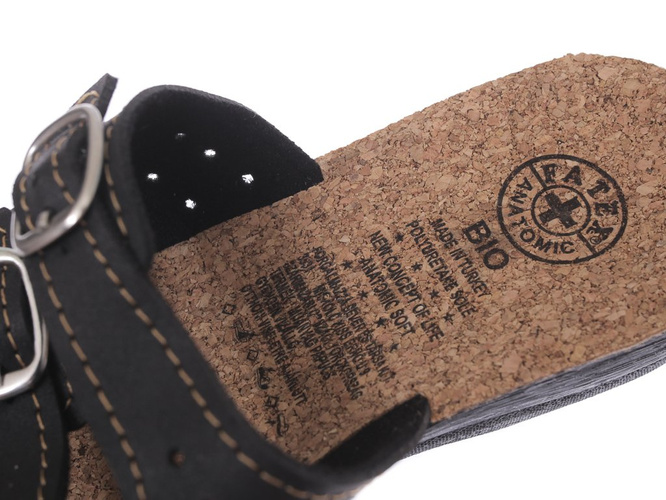 Women's Turkish slippers Fatex DF1938BL black size 36-41