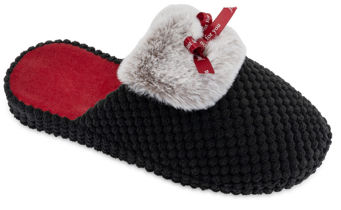 Pantofle damskie Meteor DV265 PIKÓWKA FUSBET czarne rozm.36-40