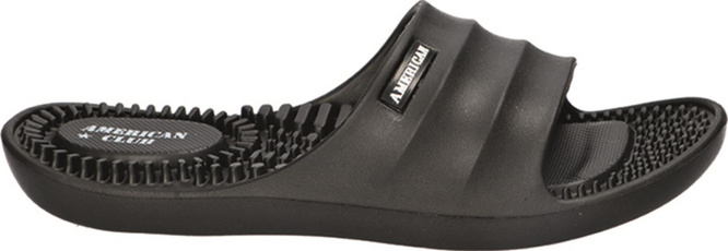 American Club MNH-119 men's swimming pool flip-flops, black and navy blue, sizes 41-45