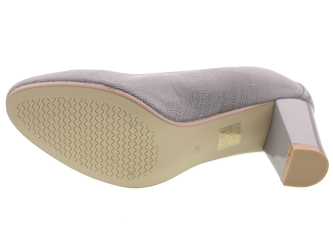 Czółenka damskie Sergio Leone DPB233-03TSZTE szare rozm.36-41