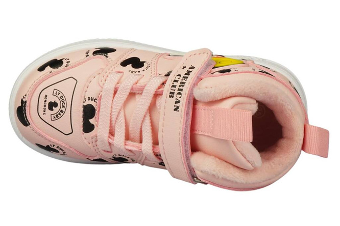 Buty zimowe dziecięce American Club ABD-27 czarne i różowe rozm.22-26