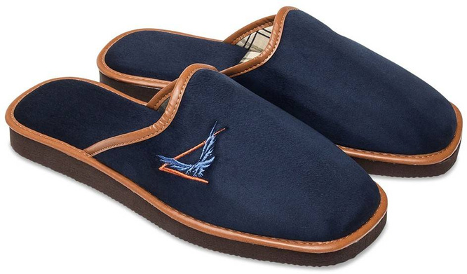 Men's shoes Meteor MV057 PIOTR navy blue and brown sizes 41-46