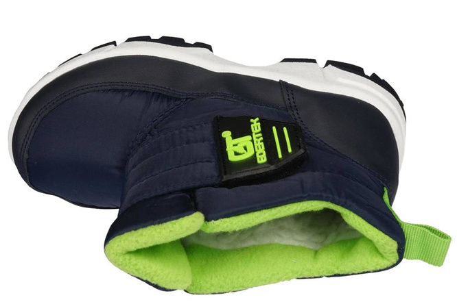 Children's winter shoes Clibee AA200BUGR navy blue and green size 22-27