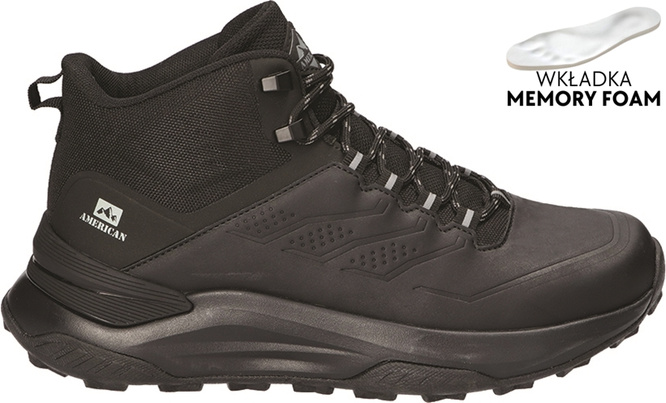 Men’s transitional shoes American Club MRH-163 black size 42-44