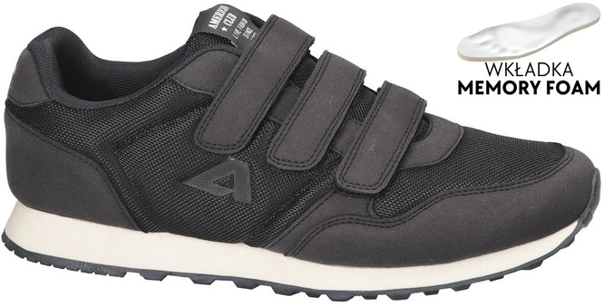 Buty sportowe damskie American Club DWT-147 czarne i granatowe rozm.36-41