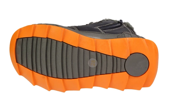 Children's winter shoes American Club B-86831 black and navy blue, size 24-28