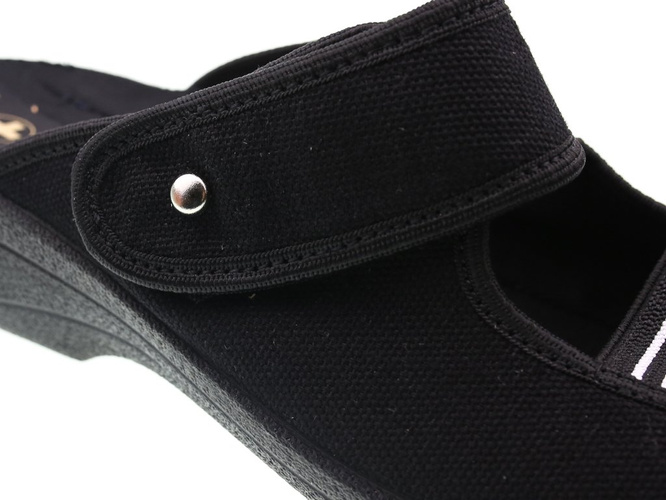 Women's textile slippers Skarbek D335, black, size 36-41