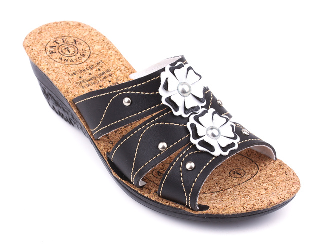 Klapki tureckie damskie Fatex DF1721 czarne rozm.36-40