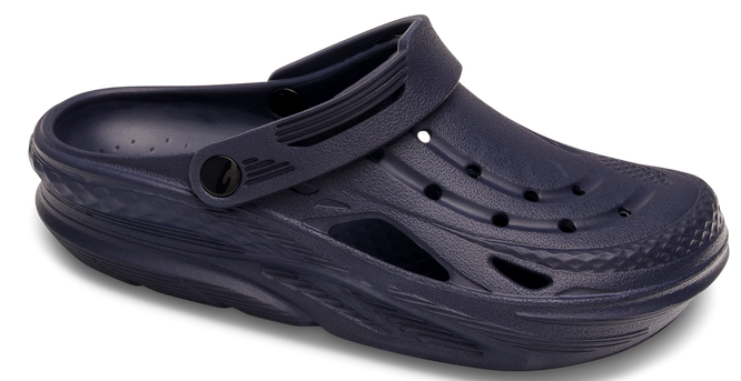 Men's pool slippers Lano MKL-4-0406 in black and navy blue, sizes 41-46.