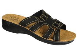 Women's Turkish slippers Fatex DF2308 black size 36-40