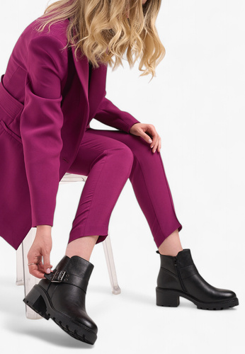 Sergio Leone DTR720-SCZ women's Chelsea boots black size 36-40