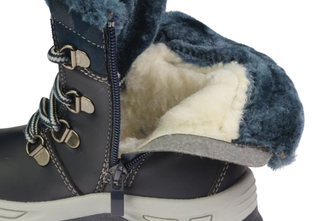 Children's winter shoes Clibee BH-131BU navy blue size 26-31