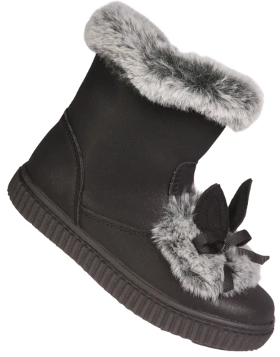 American Club BGC-27 black and pink children's winter shoes, size 27-31