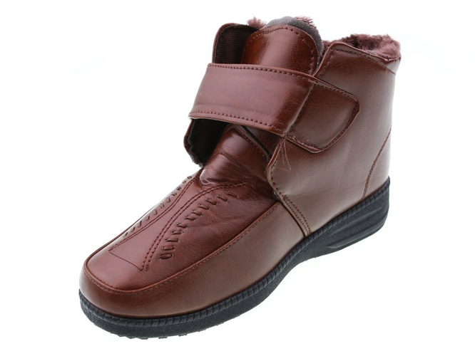 Brown women's winter shoes Betop DNYT-311FBR, size 37-42