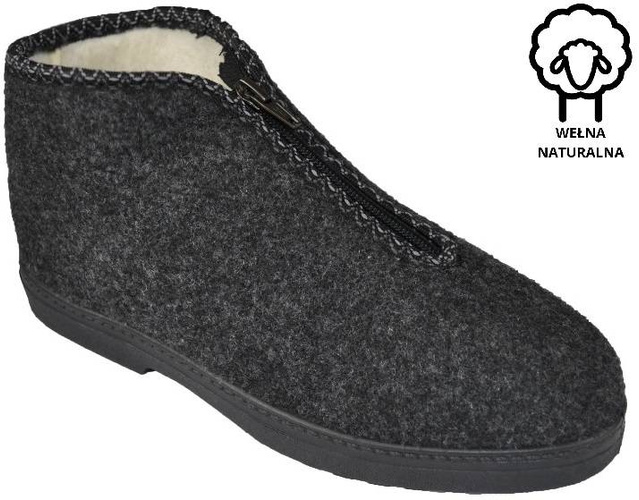 Men's slippers Skarpol MBAMBOSZ012GY gray size 42-45