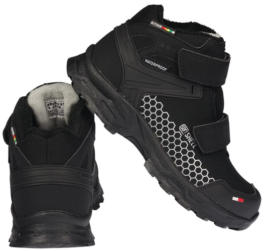 Children's winter shoes American Club CHL-26 black or navy blue size 32-36