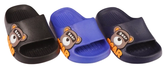 Children’s Pool Slides Sport BT2020-1 – Black, Navy Blue, and Blue (Sizes 24–29)
