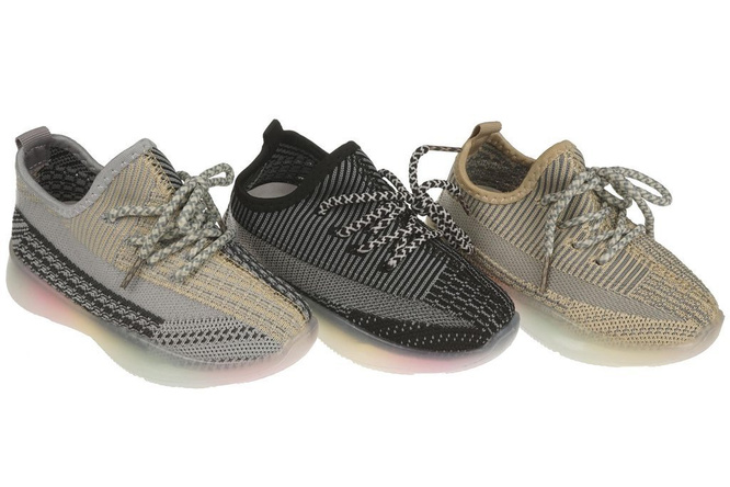 Buty sportowe dziecięce Nino BA2234 białe, czarne i szare rozm.26-31