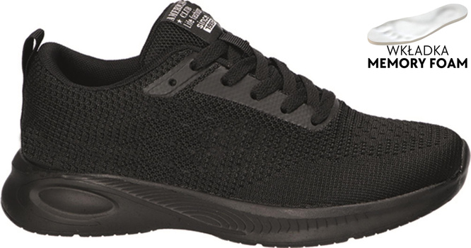 Buty sportowe damskie American Club DRD-18 białe i czarne rozm.37-41