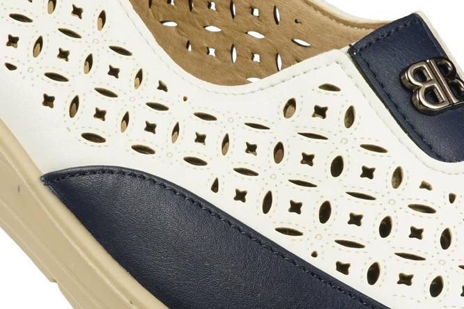 Półbuty damskie FEISAL NDTA2-02WHBU 43 biało-granatowe rozm.39-43