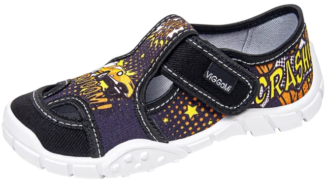 Children’s Sneakers Viggami ADAŚ CAR CZ – Black, Sizes 26–36