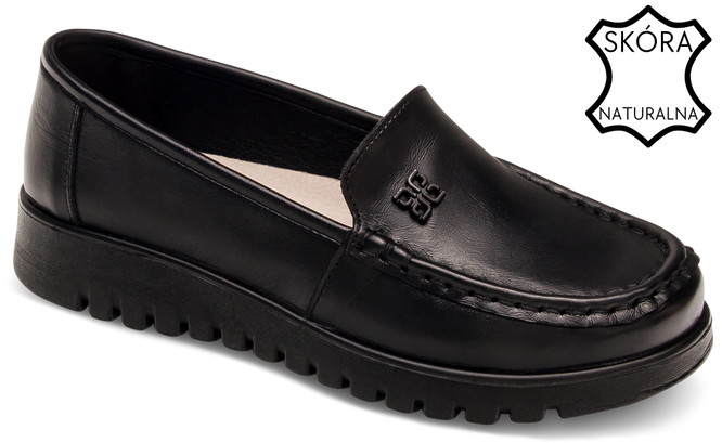 Women's loafers Skotnicki DP-3-0686BL black size 36-41