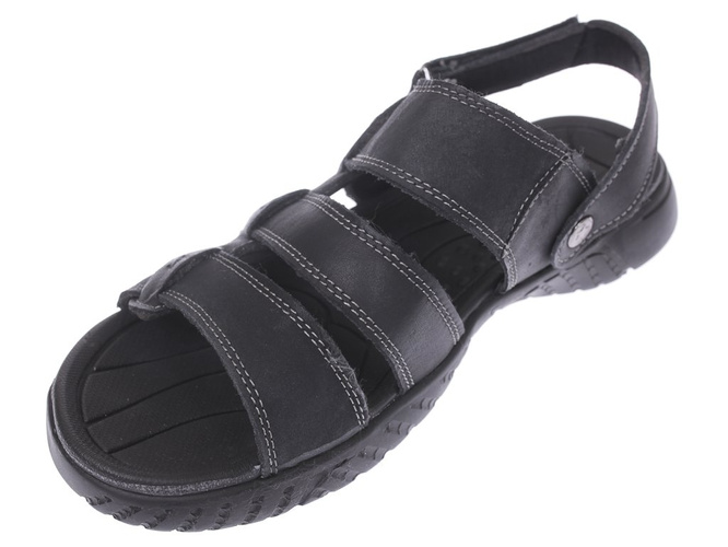 Black LinShi MA9836-1BL men's slippers size 40-45