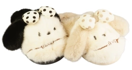 Pantofle tekstylne damskie Jomix DMD10080 czarne i beżowe rozm.36-41