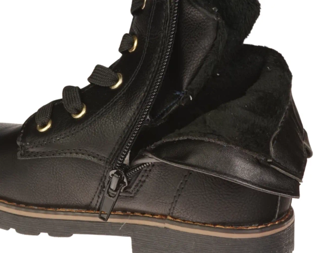 Children's winter shoes American Club BAB-17182E black and navy blue, size 27-31