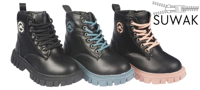 Children's winter shoes Nino BA2375-22 black, pink and blue size 26-31