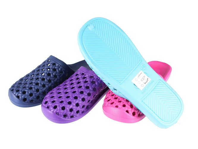 Klapki basenowe damskie Gofar DHY-F1407 granatowe, fioletowe, turkusowe i różowe rozm.37-42 