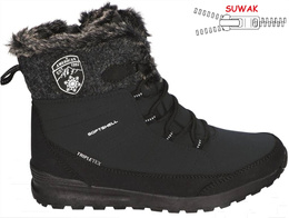 American Club CSN-39 children's snow boots, white and black, sizes 32-36
