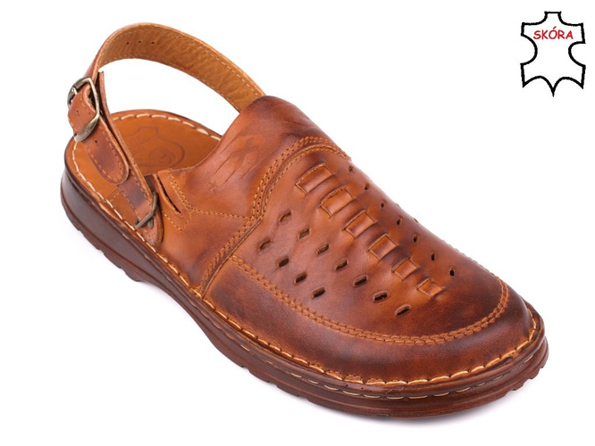Men's flip-flops Łukpol M802-2KO-46 cognac size 41-46