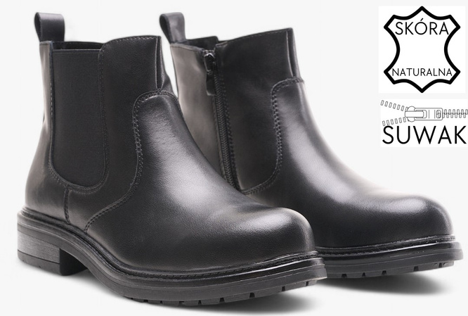 Buty zimowe damskie Sergio Leone DBT346-SCZ czarne rozm.36-40