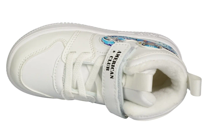Transitional children's shoes American Club ABD-28 white and pink sizes 22-26